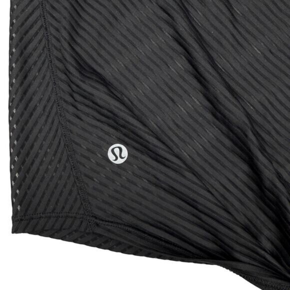 LULULEMON Ahead By Miles Short Sleeve Sz 6 Black - Picture 6 of 6